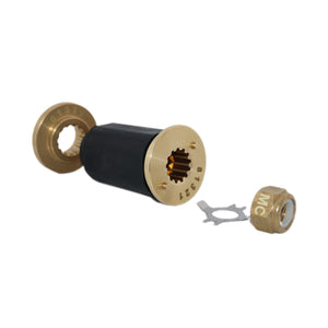 CAPTAIN 4 Blades Boat Interchangeable Hub Propeller fit Mercury 13 Spline Tooth Outboard Motor Prop, RH Aluminum Engines Propellers for 25 Bigfoot 30 SeaPro 35 40-60HP (10.6x11 / 10.6x12 / 10.3x13 / 10.1x14 / 10.1x15)