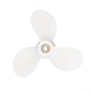CAPTAIN Outboard Propeller fit Yamaha 4-6 HP, 9 Spline Tooth Board Prop, RH, Aluminum, OEM Propellers for F4, F5, F6, 4, 5 HP Engines
