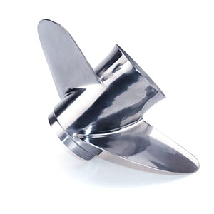 CAPTAIN Stainless Steel Outboard Propeller, 13 1/4 Diameter x 17 Pitch fit Johnson Evinrude 45 50 55 60 65 70 75 85 88 90 100 110 112 115 120 125 135 HP Engines, 13 Spline Tooth RH Boat Prop