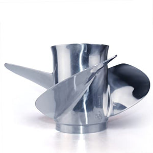 CAPTAIN Stainless Steel Outboard Propeller, 13 1/4 Diameter x 17 Pitch fit Johnson Evinrude 45 50 55 60 65 70 75 85 88 90 100 110 112 115 120 125 135 HP Engines, 13 Spline Tooth RH Boat Prop