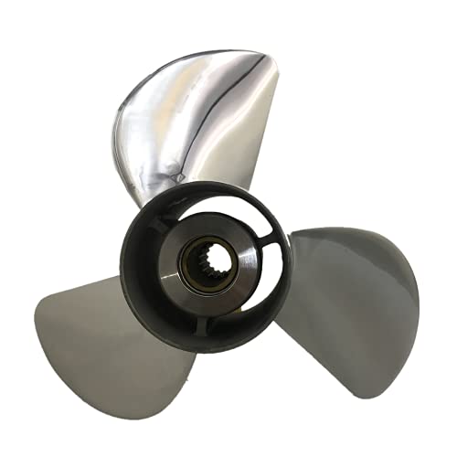 Captain Propeller 13.8x21 Fit Mercury Outboard Engine 40hp 50hp 70hp 80hp 90hp 100hp 115hp 125hp 140hp 15 Tooth Spline Left Rotation Steel Stainless
