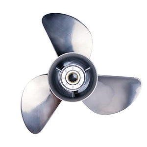 CAPTAIN Stainless Steel Outboard Propeller, 13 1/4 Diameter x 17 Pitch fit Johnson Evinrude 45 50 55 60 65 70 75 85 88 90 100 110 112 115 120 125 135 HP Engines, 13 Spline Tooth RH Boat Prop