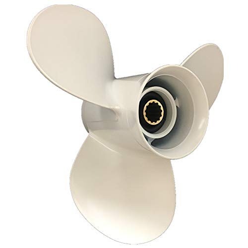 CAPTAIN Propeller fit Yamaha Outboard Engine T25HP F30 40HP F40 48HP 50HP F50 55HP 60HP F60, 13 Tooth Spline OEM Aluminum Outboard Propellers