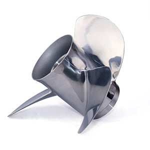 CAPTAIN Stainless Steel Outboard Propeller, 13 1/4 Diameter x 17 Pitch fit Johnson Evinrude 45 50 55 60 65 70 75 85 88 90 100 110 112 115 120 125 135 HP Engines, 13 Spline Tooth RH Boat Prop