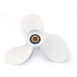 CAPTAIN Outboard Propeller fit Yamaha 4-6 HP, 9 Spline Tooth Board Prop, RH, Aluminum, OEM Propellers for F4, F5, F6, 4, 5 HP Engines