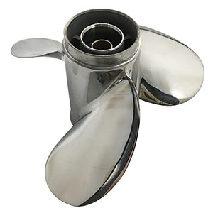 CAPTAIN Propeller 9 1/4x9 Fit Yamaha Buitenboordmotor 9.9hp 15hp 20hp f9.9 f15c f15 f20 8 Tooth Spline 63V-45945-00-EL Stainless Steel