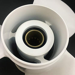CAPTAIN Propeller fit Yamaha Outboard Engine T25HP F30 40HP F40 48HP 50HP F50 55HP 60HP F60, 13 Tooth Spline OEM Aluminum Outboard Propellers