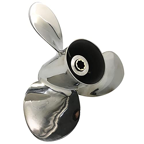 CAPTAIN Propeller 9 1/4x9 Fit Yamaha Buitenboordmotor 9.9hp 15hp 20hp f9.9 f15c f15 f20 8 Tooth Spline 63V-45945-00-EL Stainless Steel