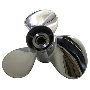 CAPTAIN Propeller Fit Yamaha Outboard Engine T25hp F30 40hp 48hp 50hp f40 f50 55hp 60hp f60 13 Tooth 69W-45945-00-EL Stainless Steel