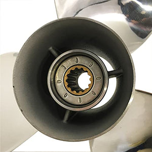 CAPTAIN Propeller Fit Yamaha Outboard Engine T25hp F30 40hp 48hp 50hp f40 f50 55hp 60hp f60 13 Tooth 69W-45945-00-EL Stainless Steel
