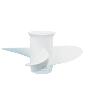 CAPTAIN Propeller Suitable for Yamaha 9.9HP F9.9 15HP F15C F15 F20 4-Stroke Outboard - 4 Blades, 8 Spline Teeth, 9 1/4x10 Pitch - White