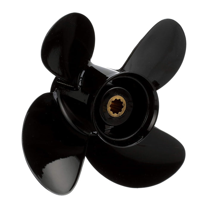 Captain Propeller 10.2x11 / 10.2x12 / 10.1x13 / 10.1x14 / 10.1x15 Fit Mercury Outboard Engine 25-30HP Aluminum 10 Spline Tooth Spline RH 4 Blades Prop