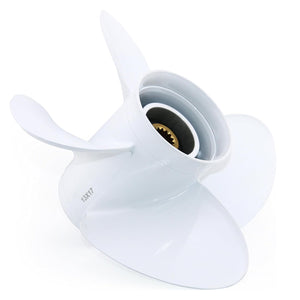 CAPTAIN Outboard Propeller fit Yamaha 115 T50 60 70 75 80 85 90 100 130 HP Engines, OEM 15 Spline Tooth Outboard Prop, RH 4 Blades Aluminum Propellers（13.8x10 / 13.8x11 / 13.8x13 / 13.4x15 / 13x17 / 12.5x19）