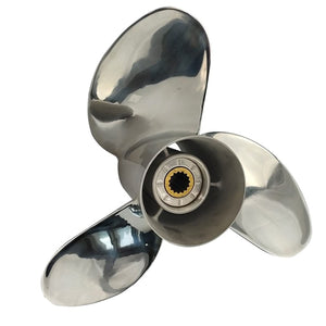 CAPTAIN Propeller 13 7/8x19 Fit Yamaha Outboard Engine t50 60hp t60 70hp f70 75hp f75 80hp f80 85hp 90hp f90 f100 115hp F115 130hp 15 Tooth Spline Stainless Steel