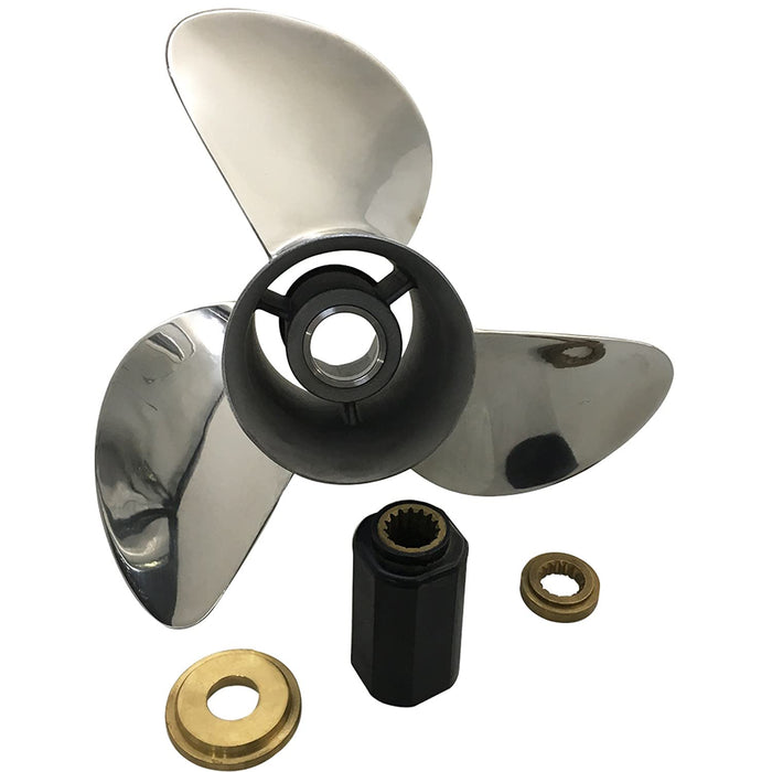CAPTAIN Propeller Fit Yamaha Outboard Engine 150HP 175HP 200HP 220HP 225HP 250HP 300HP 6G5-45974-03-98 15 Tooth Spline Stainless Steel