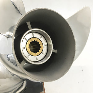 CAPTAIN Propeller 13 7/8x19 Fit Yamaha Outboard Engine t50 60hp t60 70hp f70 75hp f75 80hp f80 85hp 90hp f90 f100 115hp F115 130hp 15 Tooth Spline Stainless Steel