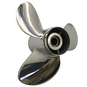 Captain Propeller Fit Evinrude/Johnson Outboard Engine 40-75hp 13 Tooth Spline Steel Stainless (12 1/2x13)