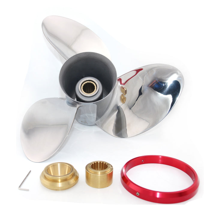 CAPTAIN RH/LH Propeller Fit YAMAHA Outboard Engine 300HP 350HP 4-Stroke V8 Engine 17 Tooth Spline Similar to Solas Rubex L 3 Plus