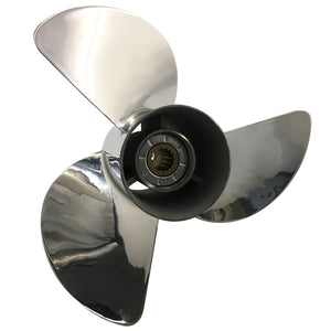 Captain Propeller 13 1/4x17 Fit Suzuki Outboard Engines DT90 DT100 DT115 Stainless Steel 13 Tooth Spline RH 58100-94581-019