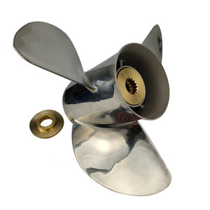 Captain Propeller 13 1/2X15 Fit Evinrude&Johnson Outboard Engines 55HP 60HP 90HP Stainless Steel 13 Tooth Spline RH 763950