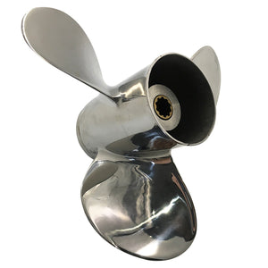 Captain Propeller 9.9X12 Fit Tohatsu Outboard Engines 25HP 30HP Stainless Steel 10 Tooth Spline RH 3R0B64525-1