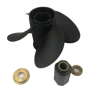 Captain Propeller 4 Blade 12 7/8x19 Fit Yamaha Outboard Engines T50HP 60HP 70HP 75HP 80HP 90HP 100HP 300HP Aluminum 15 Spline RH