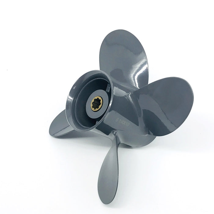 Captain Propeller 4 Blade 9 1/4X10 Fit Honda and Yamaha Outboard BF8D BF9.9D BF9.9 BF15A BF15D BF20 8 Splines 58134-ZV4-010AH