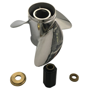 Captain Propeller 13 3/4x17 Fit Yamaha Outboard Engines 150HP 175HP 200HP Stainless Steel 15 Tooth Spline RH 6G5-45978-03-98