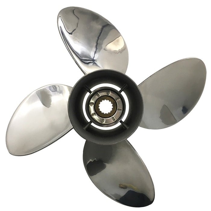 Captain Propeller 13X19 Fit Tohatsu Outboard Engines 60CHP 75HP 90HP 115HP 120HP Stainless Steel 15 Tooth Spline RH 4 Blades