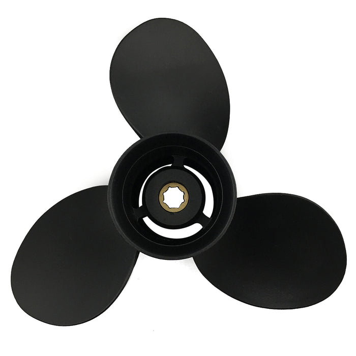 Captain Propeller 9x9 Black Max Fit Mercury Mariner Force Outboard Engine 6HP 8HP 9.9HP 15HP 8 Tooth Spline RH 48-828156A12