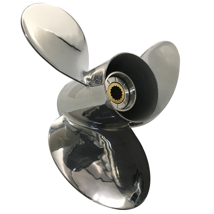 Captain Propeller 13 1/2x15 Fit Mercury Outboard Engines 40HP 50HP 70HP 75HP Stainless Steel 15 Tooth Spline RH 48-854354A46
