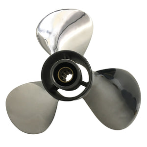 Captain Propeller 10 1/8x13 Fit Yamaha Outboard Engines F25 20HP 30 HP Stainless Steel 10 Tooth Spline RH MAR-GYT3B-02-13