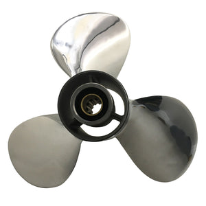 Captain Propeller 9 7/8x10 1/2 Fit Yamaha Outboard Engines F25HP 20HP 30 HP Stainless Steel 10 Tooth Spline RH 664-45945-00-EL