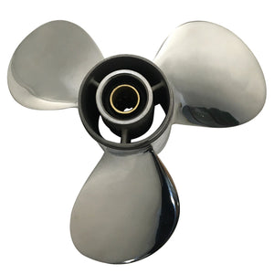 Captain Propeller 9 7/8x12 Fit Yamaha Outboard Engines F25 20HP 30 HP Stainless Steel 10 Tooth Spline RH 664-45954-00-EL