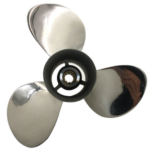 Captain Propeller 9 7/8x13 Fit Yamaha Outboard Engines F25HP 20HP 30 HP Stainless Steel 10 Tooth Spline RH 664-45949-02-EL
