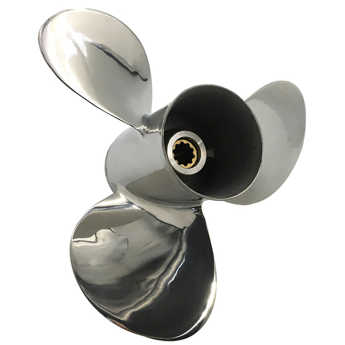 Captain Propeller 9 7/8x12 Fit Yamaha Outboard Engines F25 20HP 30 HP Stainless Steel 10 Tooth Spline RH 664-45954-00-EL